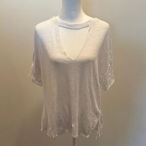 We The Free White Oversized Short Sleeve Tee